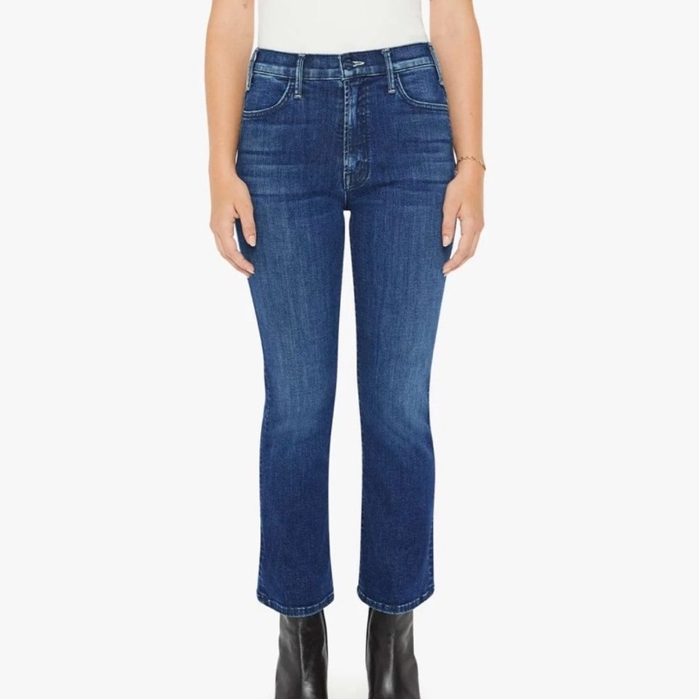 MOTHER Denim Hustler Ankle Jeans Howdy medium Wash classic Stretch Denim Size 29
